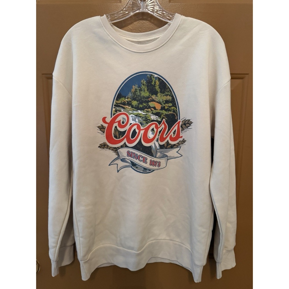 Men's Coors Banquet Nature Pullover Fleece Sweatshirt Size Small NWT